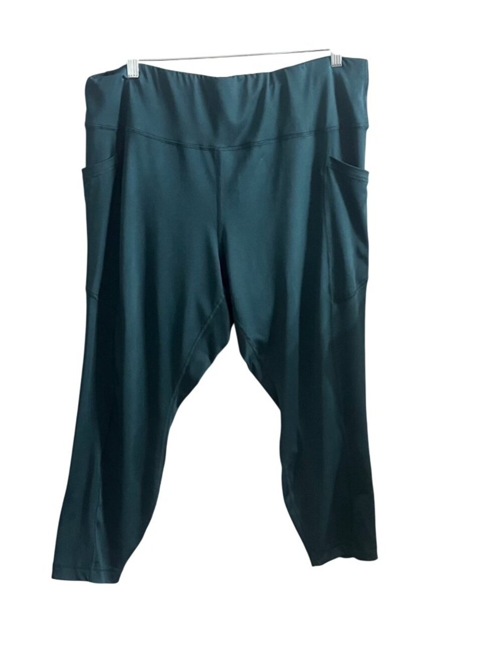 Teal Green Plus Size Stretch Athletic Pants With Pockets Velocity Womens 3X